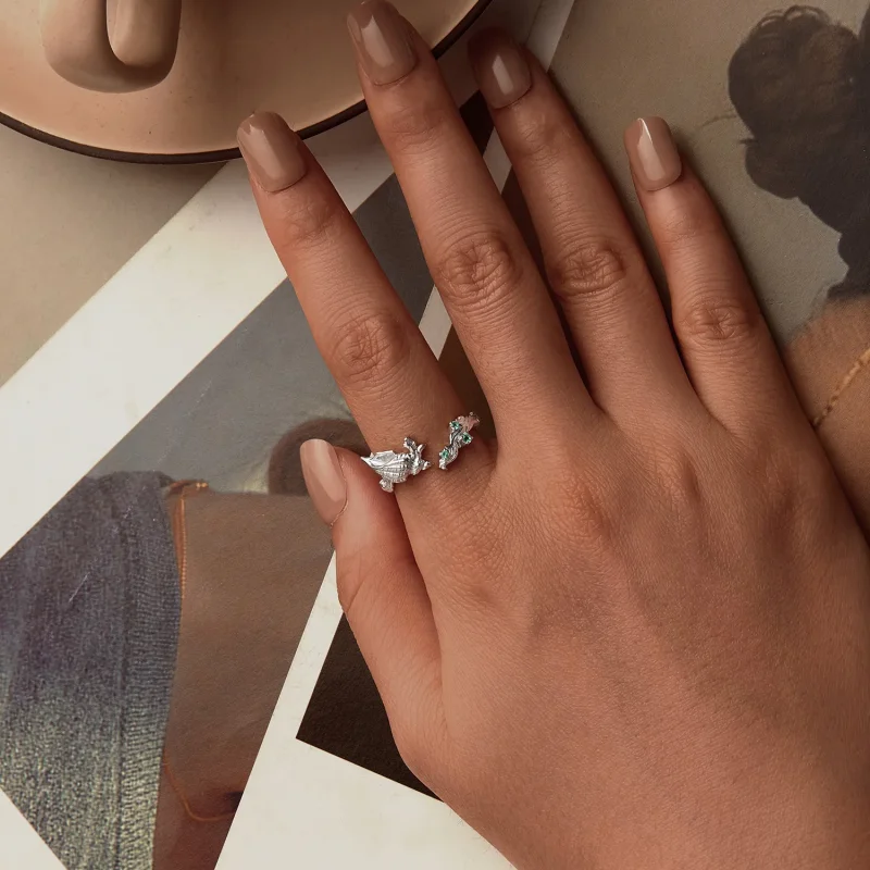 (image for) PANDORA Style Conch shell Open Ring - BSR554-E - View 4