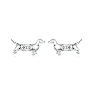 (image for) PANDORA Style Dachshund Earrings - SCE1745