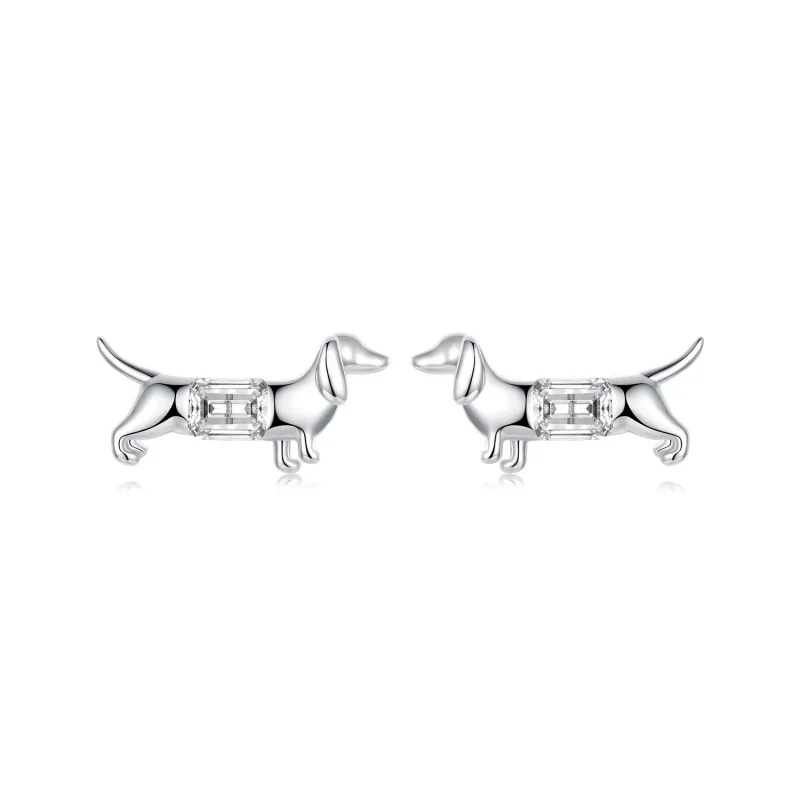 (image for) PANDORA Style Dachshund Earrings - SCE1745 - Product Image