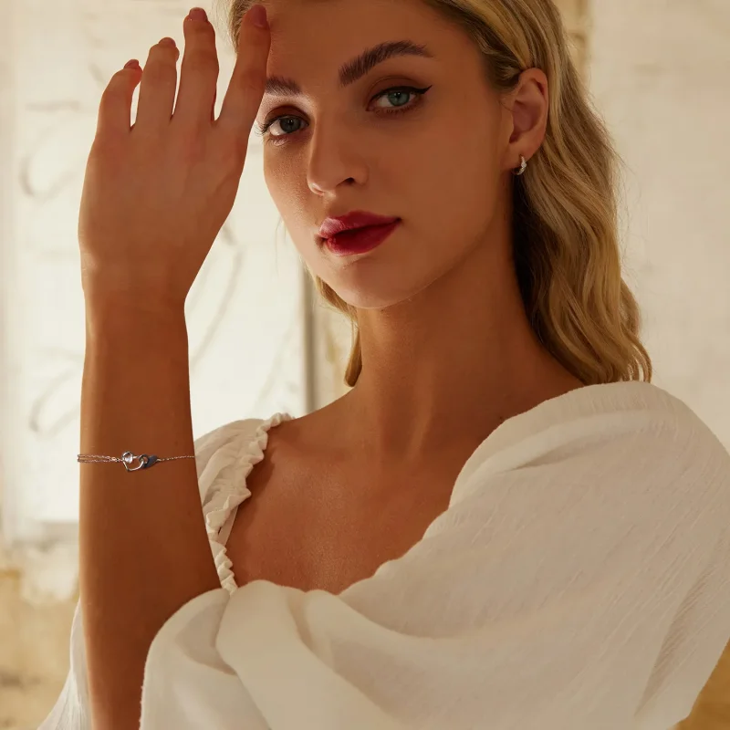 (image for) PANDORA Style Double Heart Bracelet - BSB178 - View 6