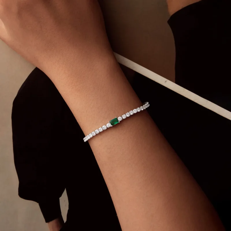 (image for) PANDORA Style Elegant Emerald Bracelet - BSB179 - View 4