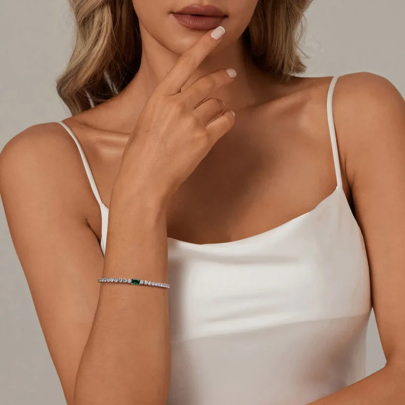 (image for) PANDORA Style Elegant Emerald Bracelet - BSB179 - View 6