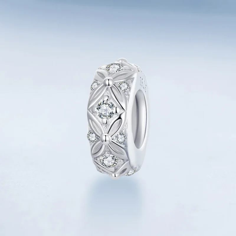 (image for) PANDORA Style Embossed pattern silicone spacer charm - BSC1011 - View 2