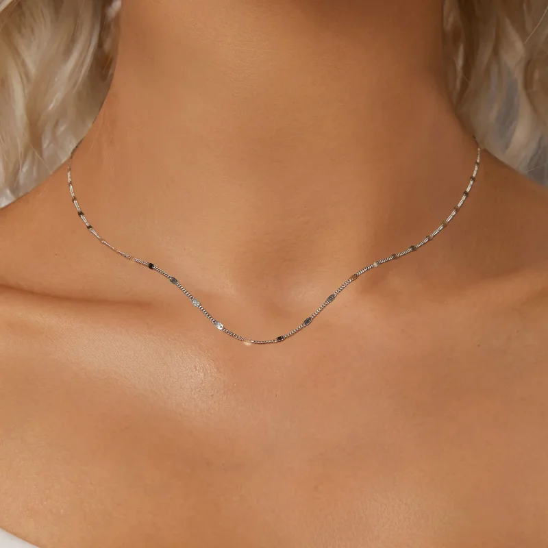 (image for) PANDORA Style Exquisite sparkling basic necklace - SCA030 - View 4