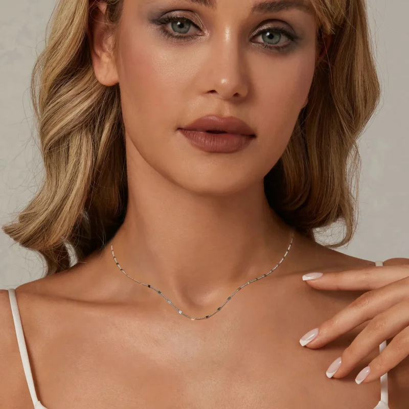 (image for) PANDORA Style Exquisite sparkling basic necklace - SCA030 - View 7