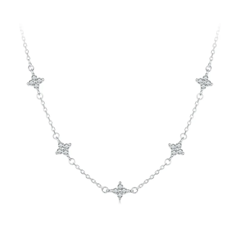 (image for) PANDORA Style Four-leaf clover and star necklace - BSN394 - Product Image