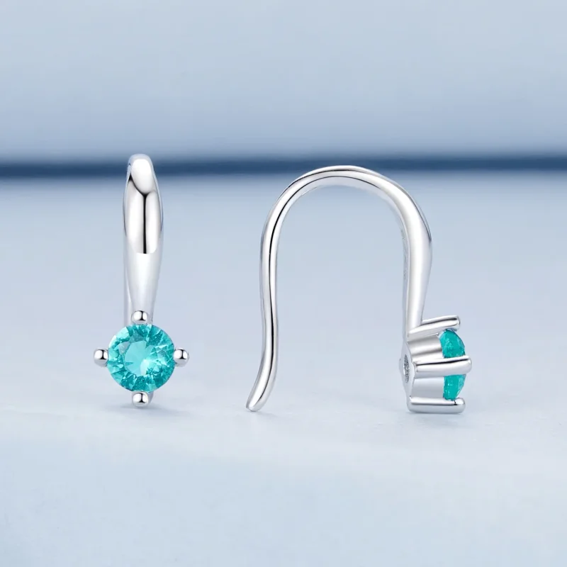 (image for) PANDORA Style Green ear hooks - BSE1029 - View 2