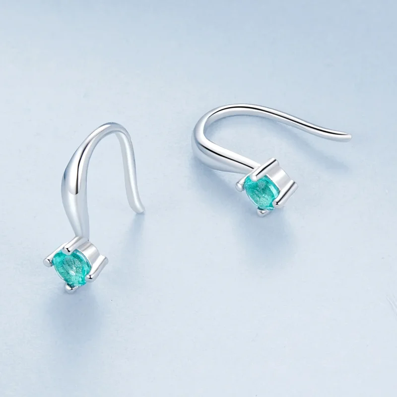 (image for) PANDORA Style Green ear hooks - BSE1029 - View 3