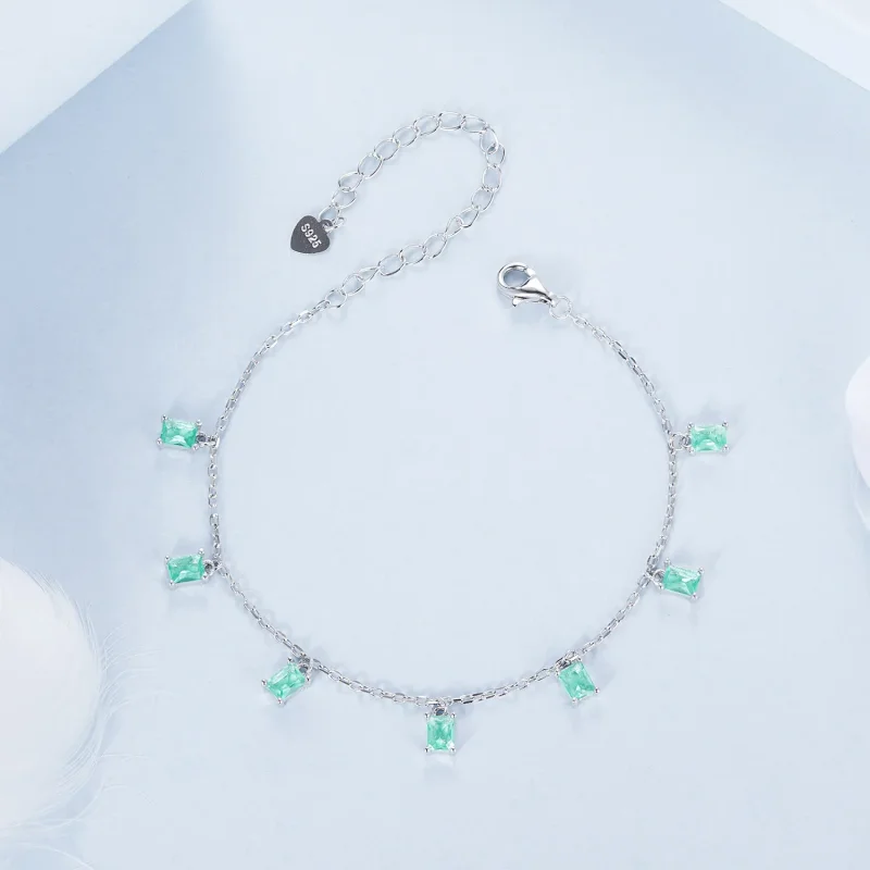 (image for) PANDORA Style Green small tassel bracelet - BSB168 - View 3