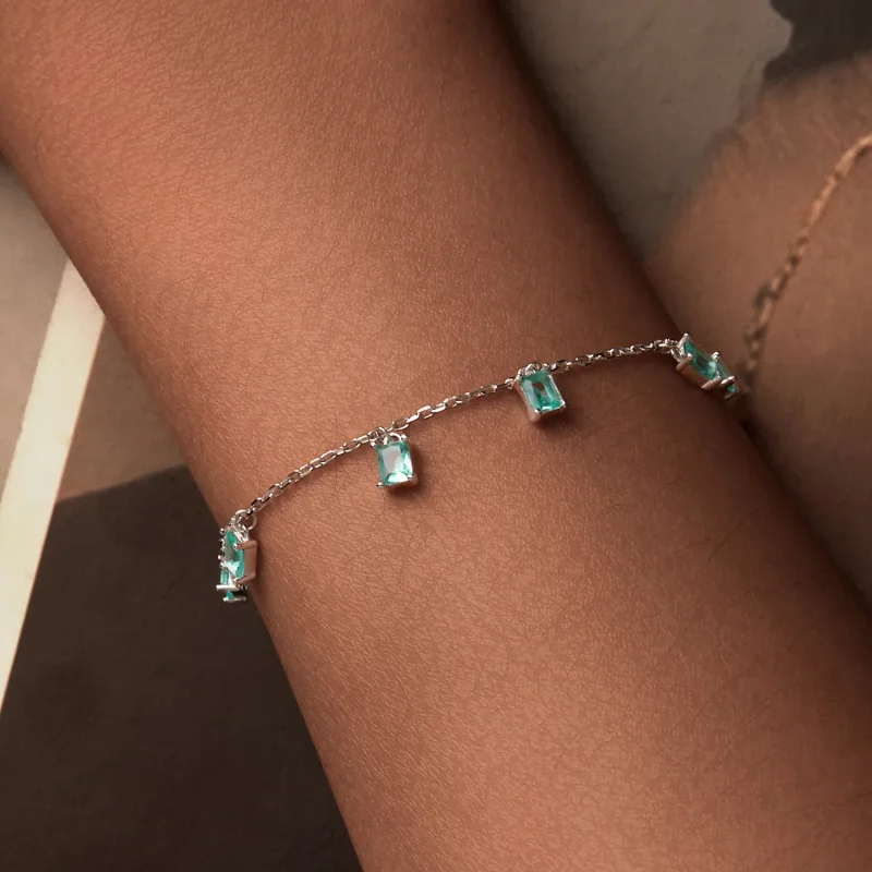 (image for) PANDORA Style Green small tassel bracelet - BSB168 - View 5