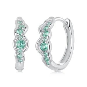 (image for) PANDORA Style Green Wave Earrings - BSE1034