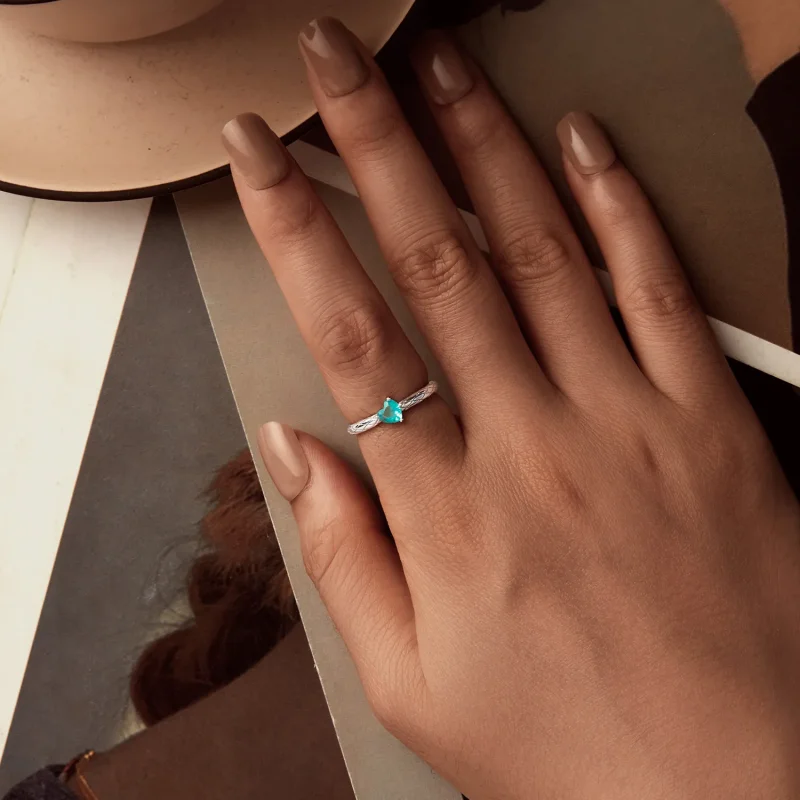 (image for) PANDORA Style Heart diamond pattern ring - BSR563 - View 4