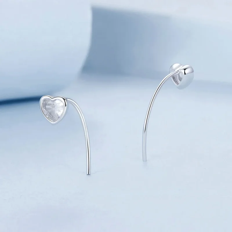(image for) PANDORA Style Heart earrings - BSE1003 - View 3