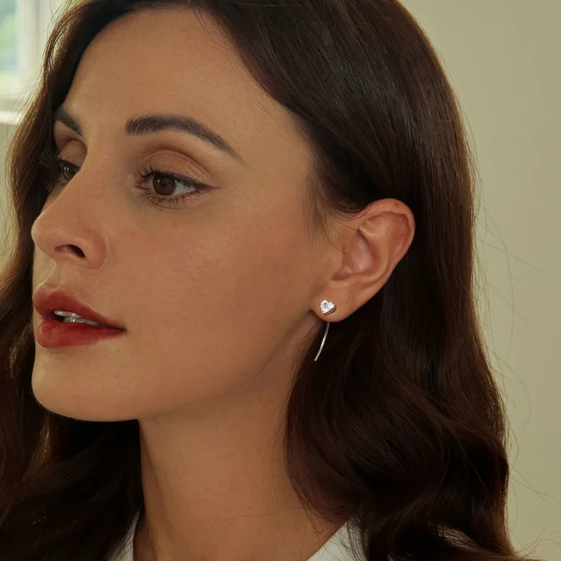 (image for) PANDORA Style Heart earrings - BSE1003 - View 8