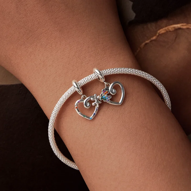 (image for) PANDORA Style Heart puzzle pendant - SCC2774 - View 7