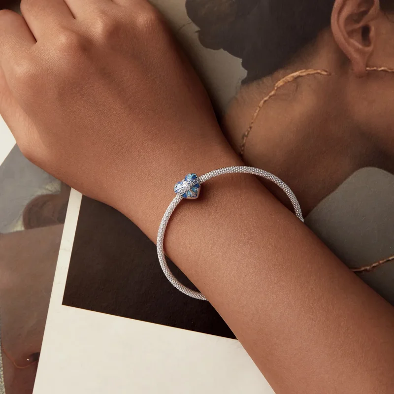 (image for) PANDORA Style Heart shaped cross charm - BSC1024 - View 6