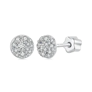 (image for) PANDORA Style Hemisphere Moissanite Earrings (with one certificate) - MSE057