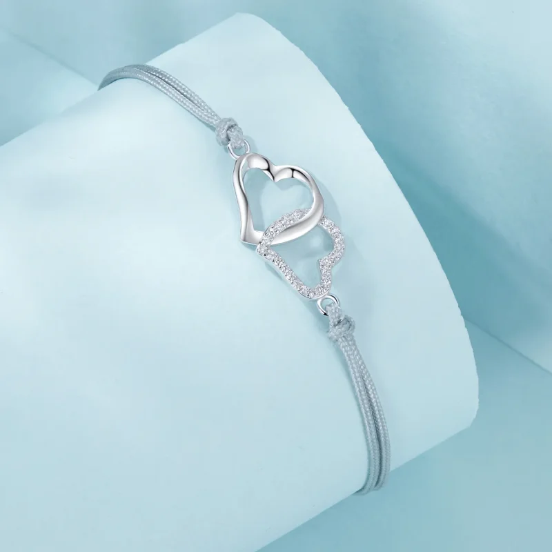 (image for) PANDORA Style Interlocking Hearts Bracelet - SCB274 - View 2