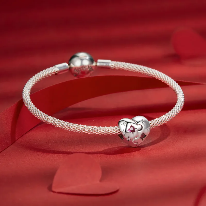 (image for) PANDORA Style Jigsaw heart charm - SCC2775 - View 5