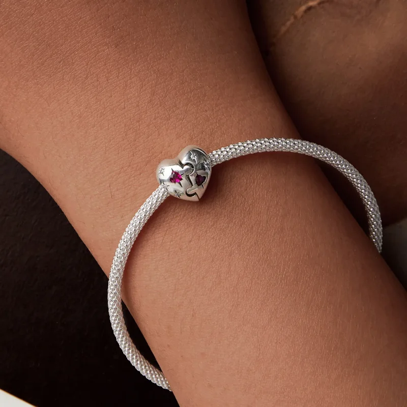 (image for) PANDORA Style Jigsaw heart charm - SCC2775 - View 7