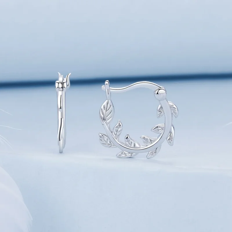 (image for) PANDORA Style Leaf earrings - BSE1022 - View 2