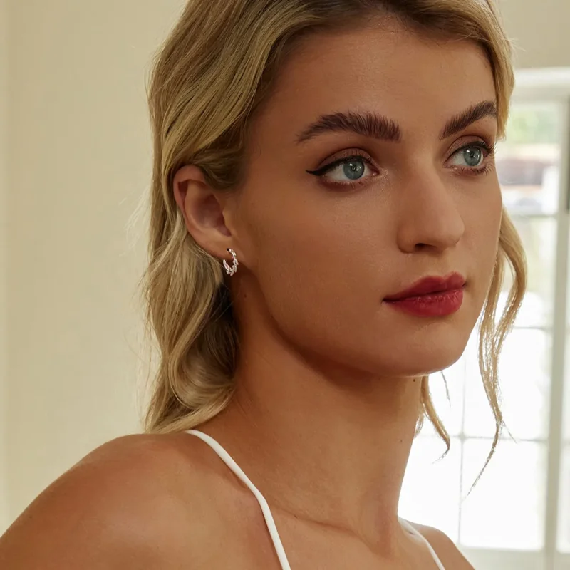 (image for) PANDORA Style Leaf earrings - BSE1022 - View 8