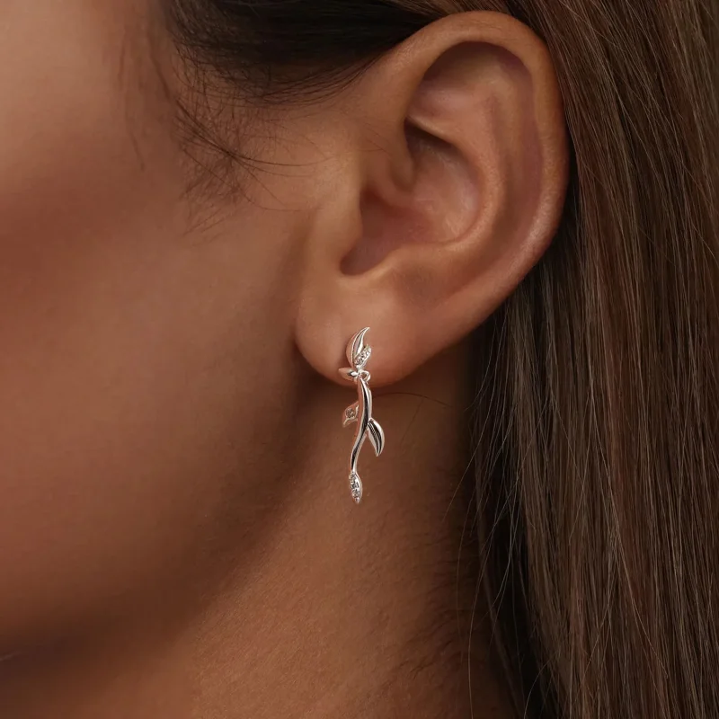 (image for) PANDORA Style Leaf earrings - BSE1025 - View 6