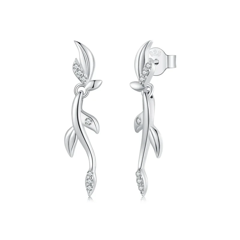 (image for) PANDORA Style Leaf earrings - BSE1025 - Product Image