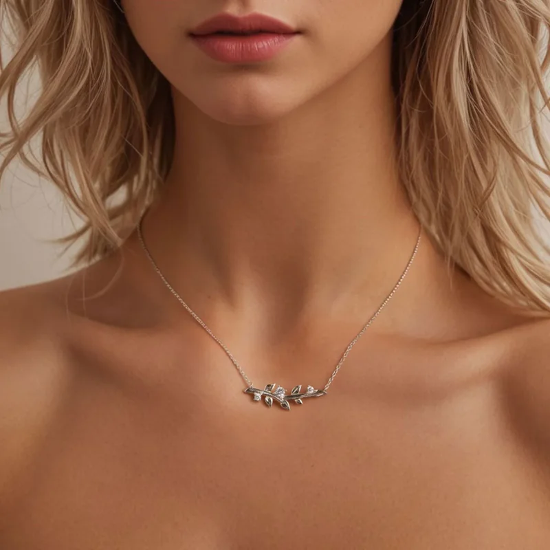 (image for) PANDORA Style Leaf Necklace - BSN391 - View 6