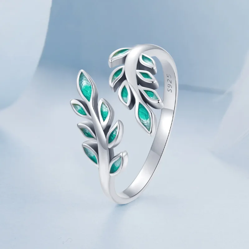 (image for) PANDORA Style Leaf Open Ring - BSR542-E - View 2