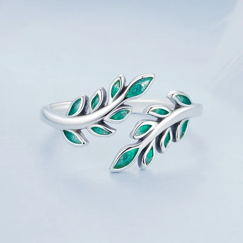 (image for) PANDORA Style Leaf Open Ring - BSR542-E - View 4