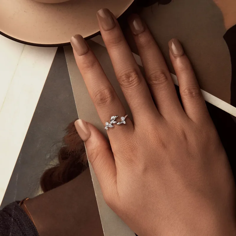 (image for) PANDORA Style Leaf Ring - BSR562-E - View 4