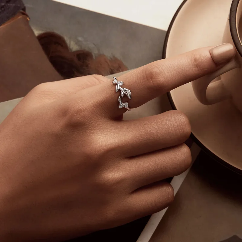 (image for) PANDORA Style Leaf Ring - BSR562-E - View 5