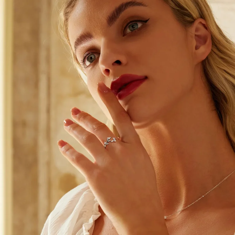 (image for) PANDORA Style Leaf Ring - BSR562-E - View 7