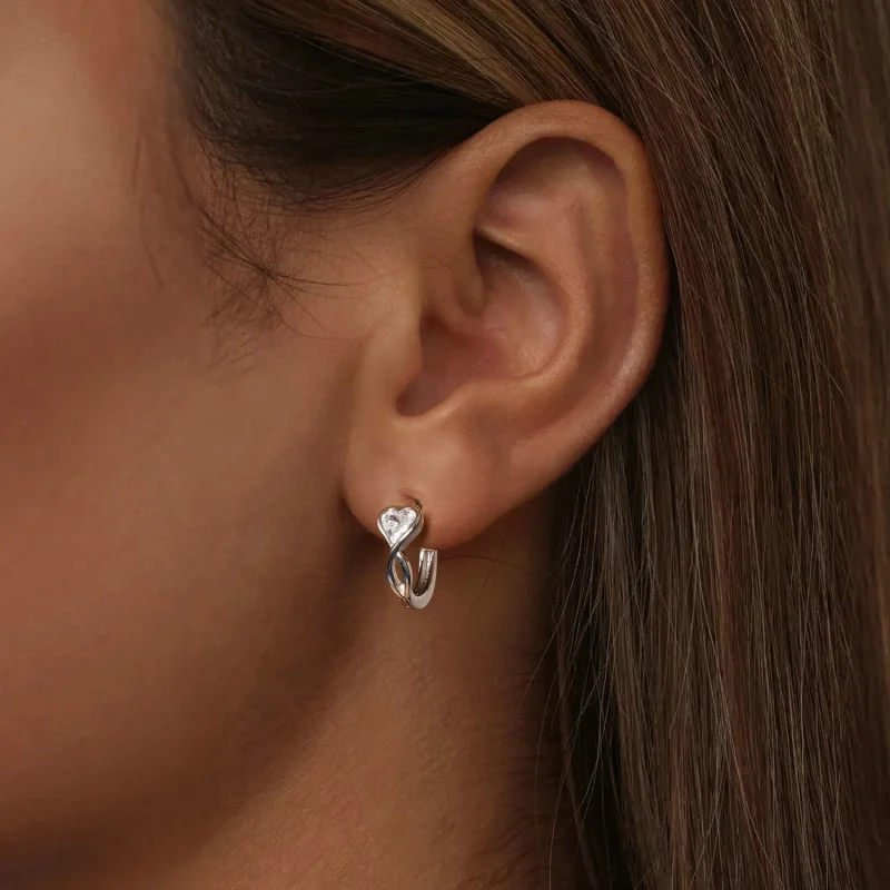 (image for) PANDORA Style Love Infinity Earrings - BSE1004 - View 5