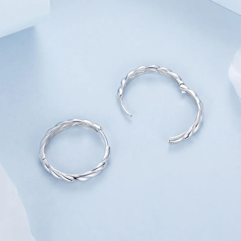 (image for) PANDORA Style Metallic twist earrings - BSE1024-L - View 4