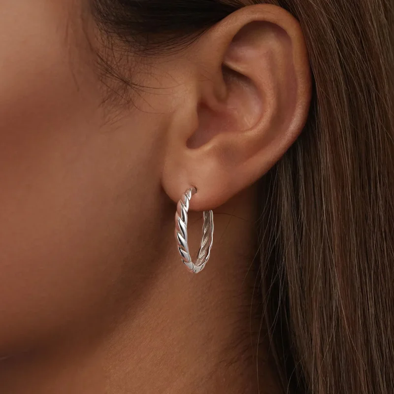 (image for) PANDORA Style Metallic twist earrings - BSE1024-L - View 6