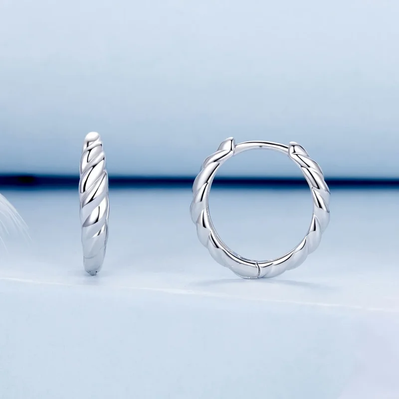 (image for) PANDORA Style Metallic twist earrings - BSE1024-M - View 2