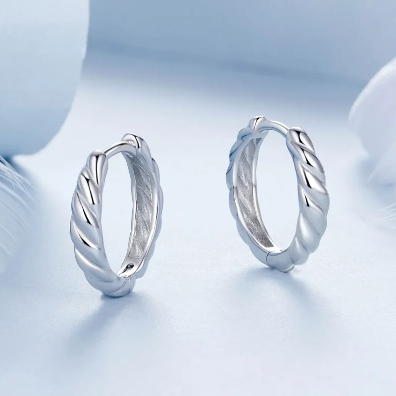 (image for) PANDORA Style Metallic twist earrings - BSE1024-M - View 3