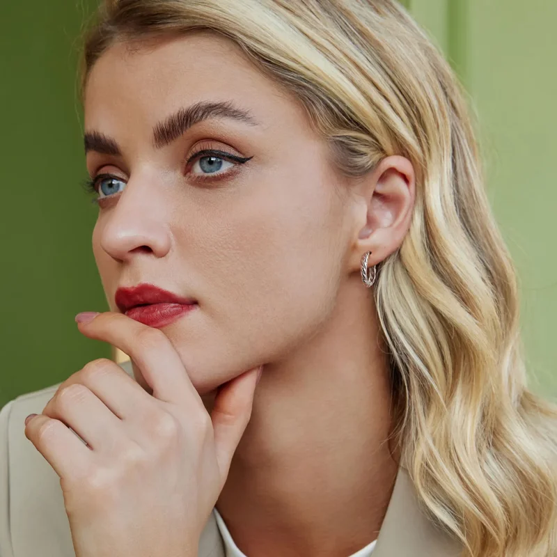 (image for) PANDORA Style Metallic twist earrings - BSE1024-M - View 8