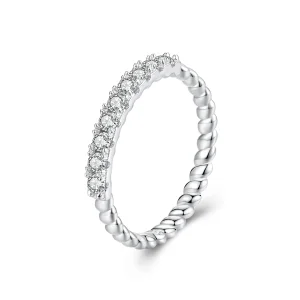(image for) PANDORA Style Moissanite Textured Ring (One Certificate) - MSR052