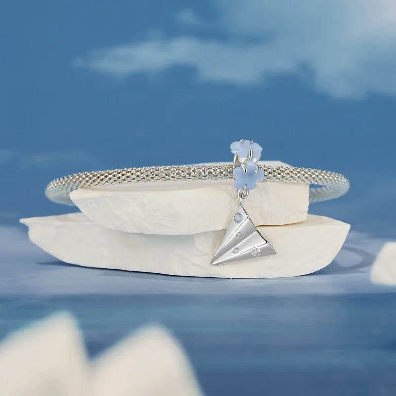 (image for) PANDORA Style Paper Plane Pendant - BSC1027 - View 3