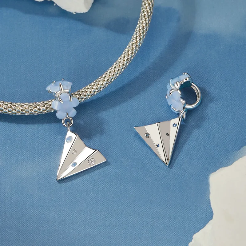 (image for) PANDORA Style Paper Plane Pendant - BSC1027 - View 4