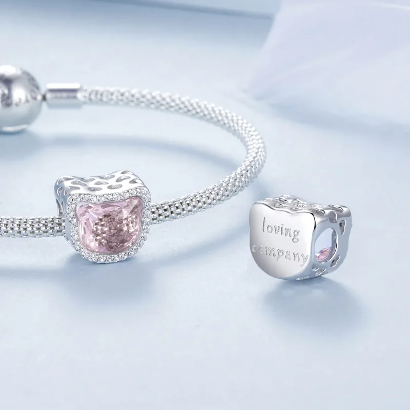 (image for) PANDORA Style Pink Cat charm - BSC1020 - View 4