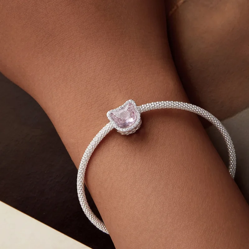 (image for) PANDORA Style Pink Cat charm - BSC1020 - View 7