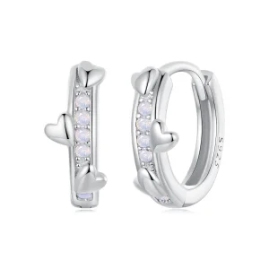 (image for) PANDORA Style Pink Heart Earrings - BSE1018