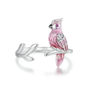 (image for) PANDORA Style Pink Parrot Open Ring - BSR551-E