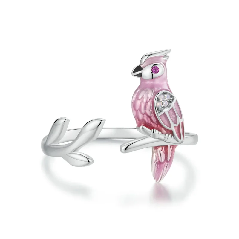 (image for) PANDORA Style Pink Parrot Open Ring - BSR551-E - Product Image