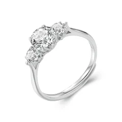 (image for) PANDORA Style Romantic 1ct Moissanite ring (with one certificate) - MSR051-E
