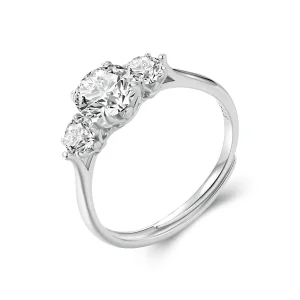 (image for) PANDORA Style Romantic 1ct Moissanite ring (with one certificate) - MSR051-E